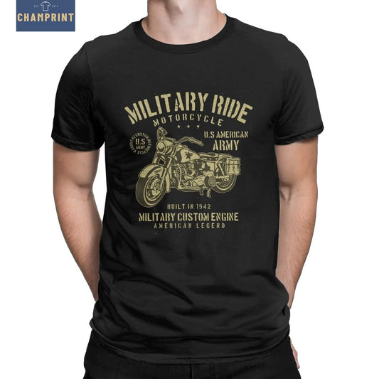 Army Retro Motorcycle T-Shirt