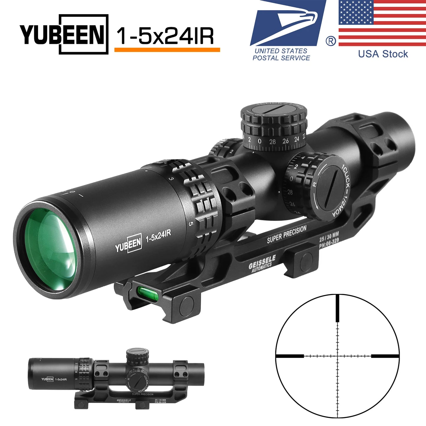 IR Optical Rifle Scope Red & Green Compact Hunting Scope