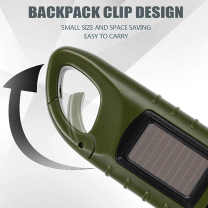 Portable LED Flashlight Hand Crank Torch Lantern