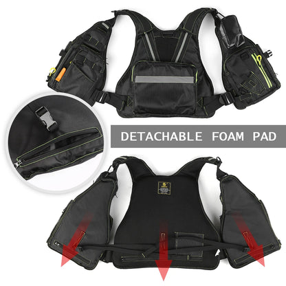 Multi Pockets Fishing Reflective Life Vest Waterproof