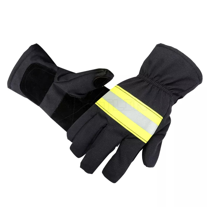Fireproof Safety Gloves Black Reflective