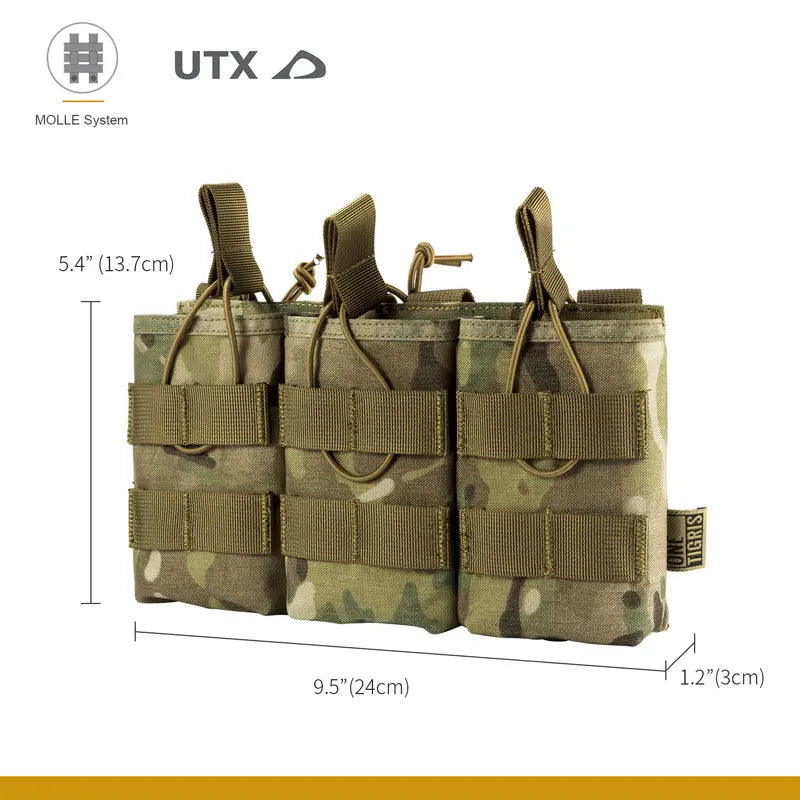 Tactical Triple Open-Top Magazine Pouch FAST