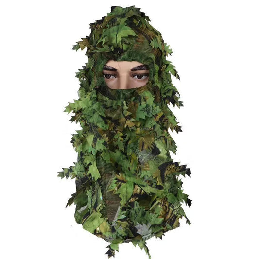 Camouflage Maple Leafy 3D Face Mask Ghillie