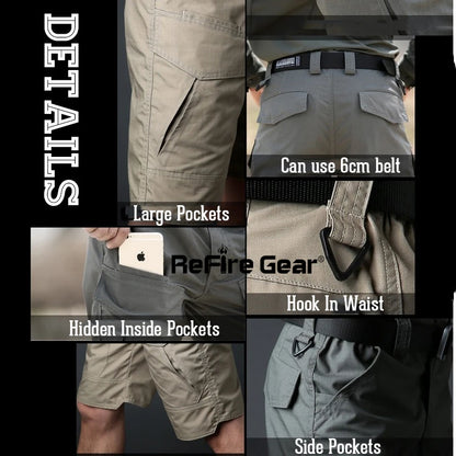 Summer Military Waterproof Tactical Cargo Shorts