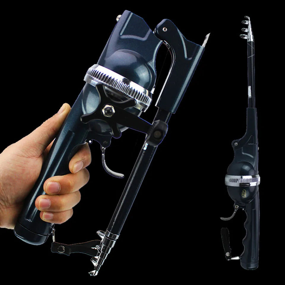 Foldable Fishing Rod Telescopic Reel Combo with Fishing Line