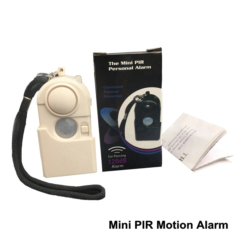 2Pcs Security Alarm Motion Sensor Detector Protection Self Defense