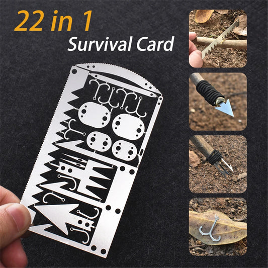 Survival Card 22 In 1 Multi-Purpose Pocket Tool