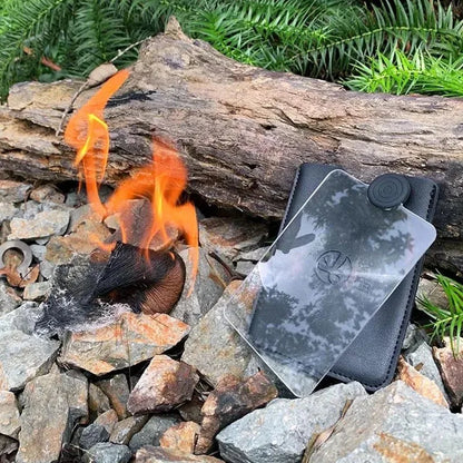 Magnifying Glass Card Fire Starter Outdoor