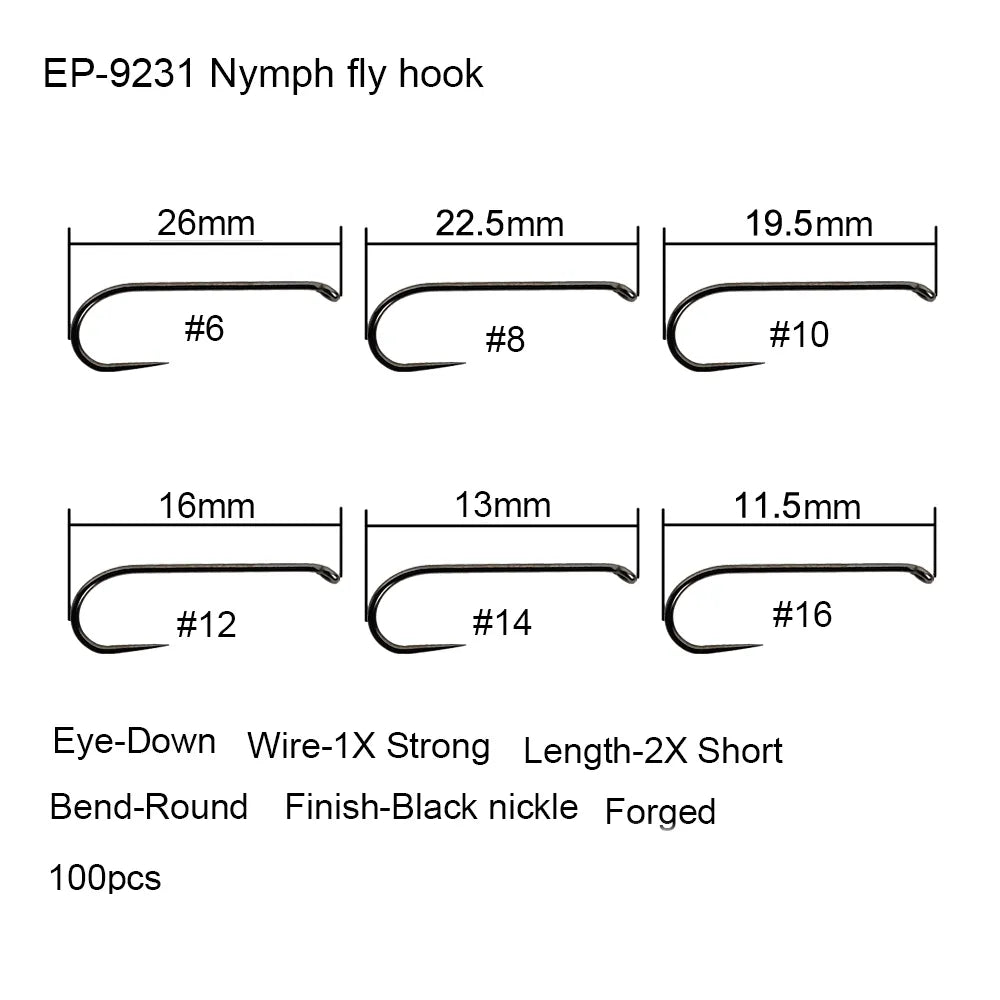 Competition Barbless Fly-Fishing Hook Tying Set