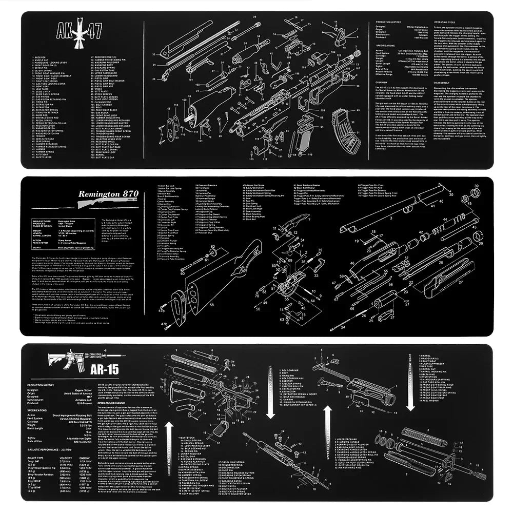 Gun Cleaning Rubber Mat Instructions Mouse Pad