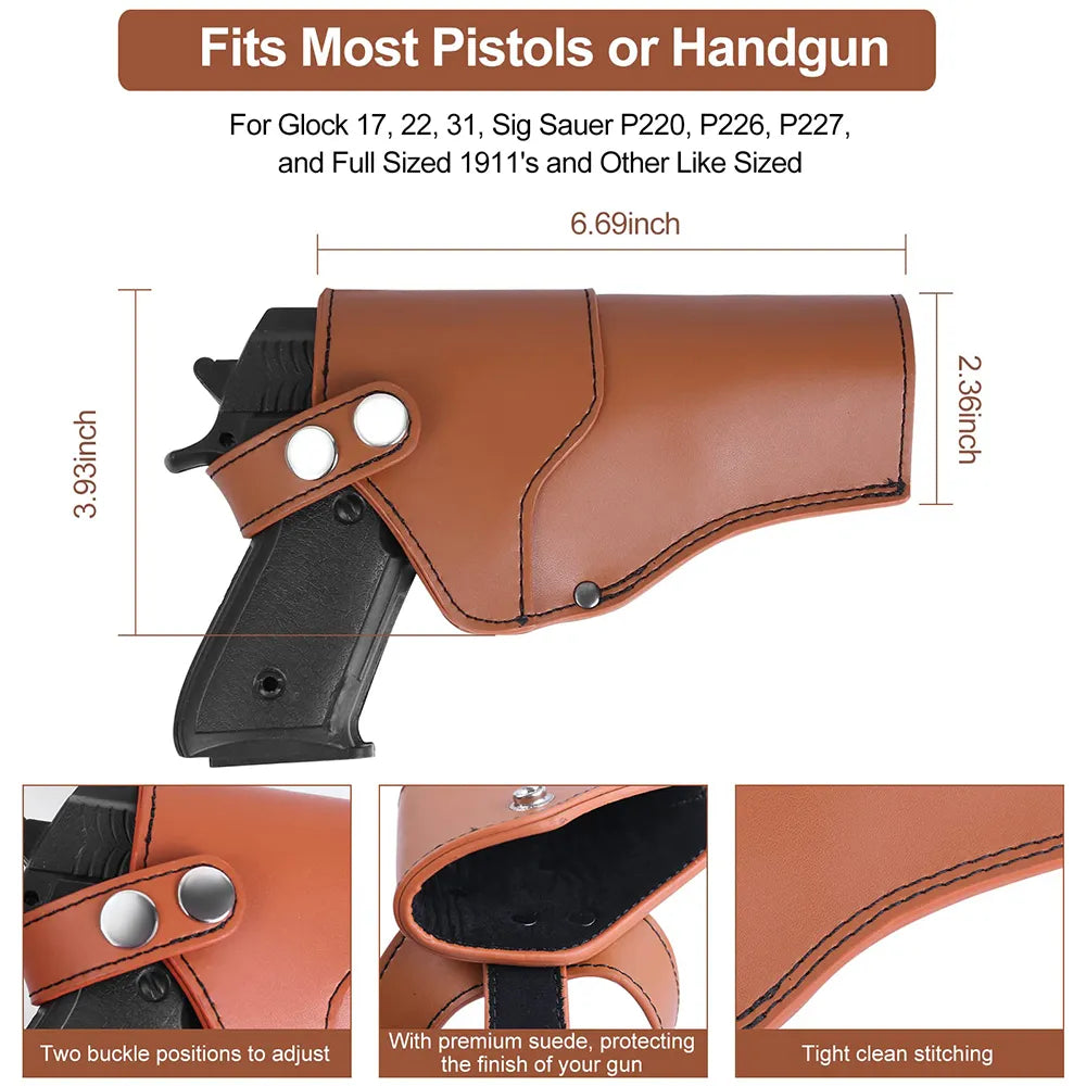 Tactical Concealed Gun Holster Military Leather