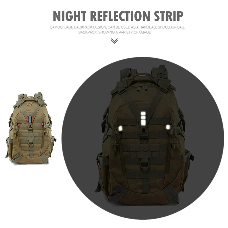 40L Multifunction Backpack Military