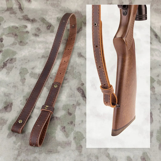 Hunting Rifle Shotgun Sling Shoulder Belt Genuine Leather