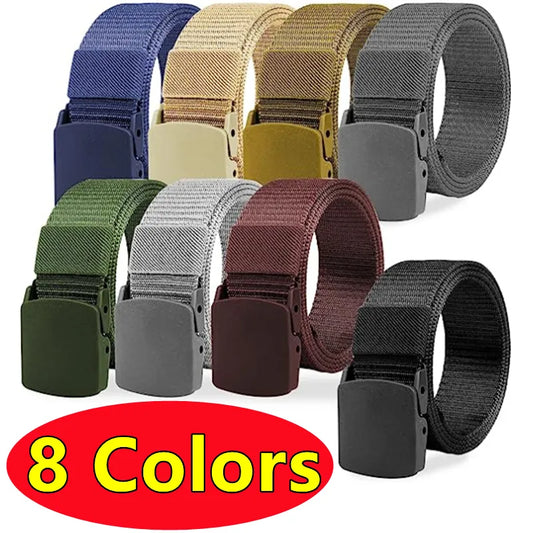 8 Colors Men Female Belts Military Nylon Adjustable Belt Outdoor