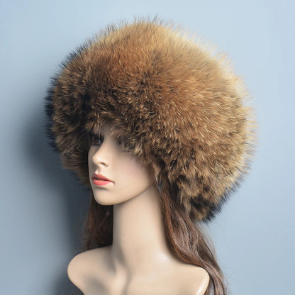 Real Fur Hat for Women Natural Fox Fur