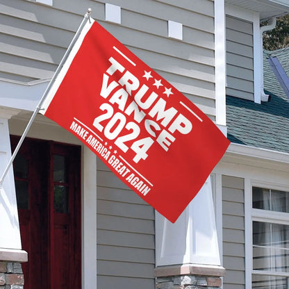 Trump Vance 2024 Election Flag Double Sided Indoor Outdoor Banner Polyester