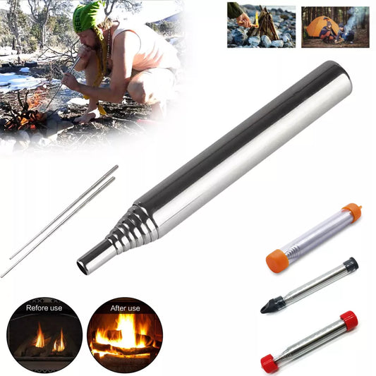 Outdoor Cooking Blow Fire Tube Stainless Steel