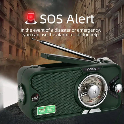 Solar Hand Crank Radio 3600mAh