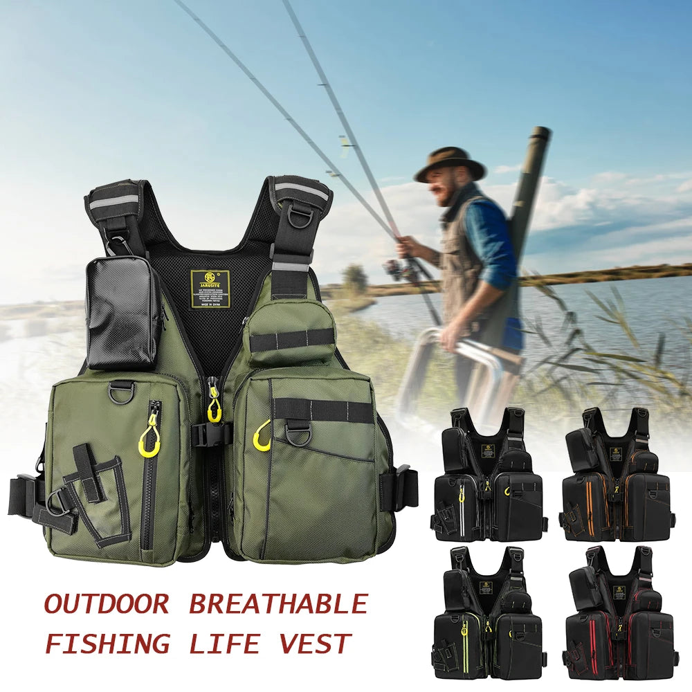 Multi Pockets Fishing Reflective Life Vest Waterproof