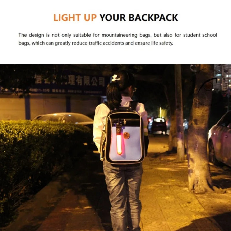 LED Glowing Luminous Reflective Backpack Hanging Light
