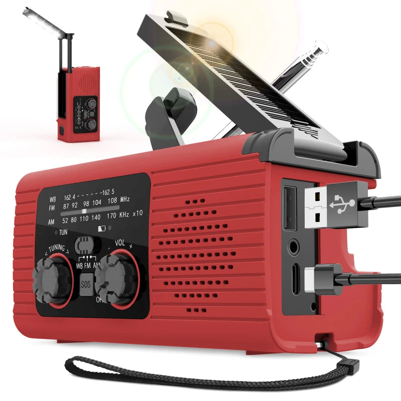Emergency Solar Hand Crank Multi-Use Radio