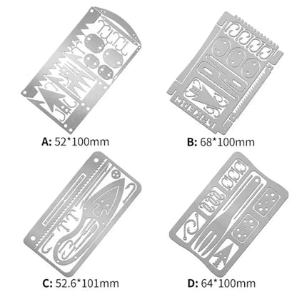 Outdoor EDC Stainless Steel Fishing Hook Card