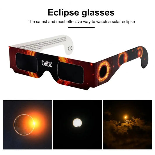 Sun Viewing Glasses 10/30/50 Pcs Solar Eclipse Glasses Safety Viewing Block for Harmful Uv Light Lightweight Unisex Translucent