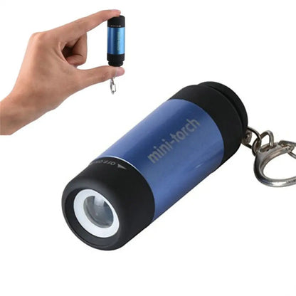 Mini Torch USB Rechargeable LED Torch Night Flashlight Keychain