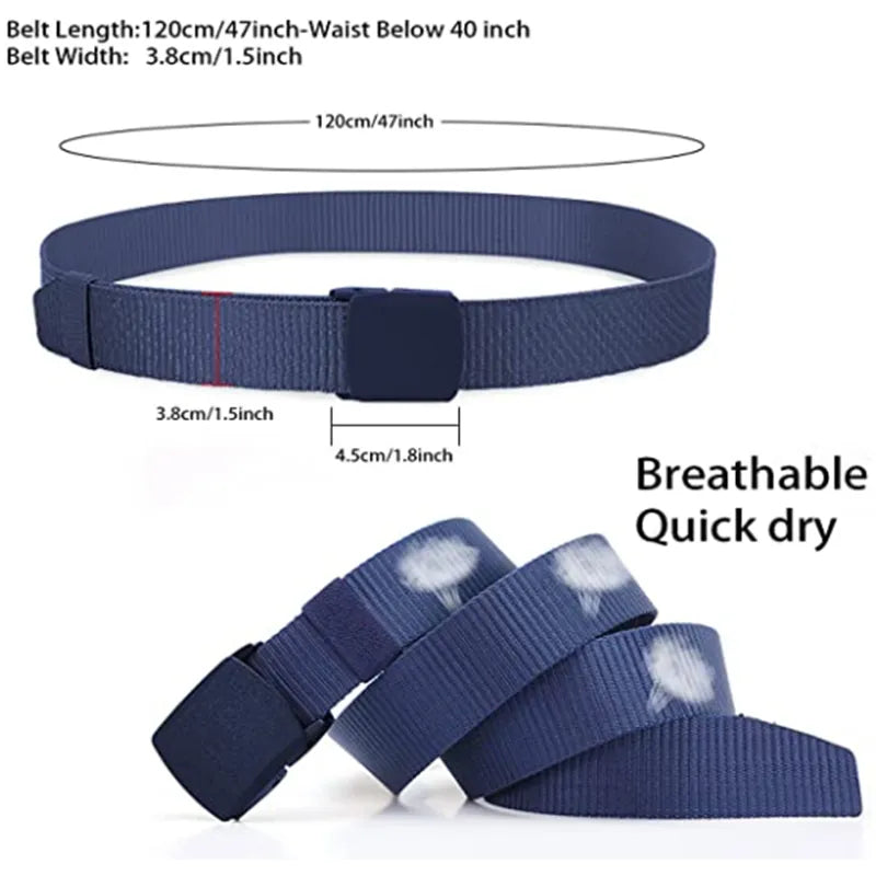 8 Colors Men Female Belts Military Nylon Adjustable Belt Outdoor