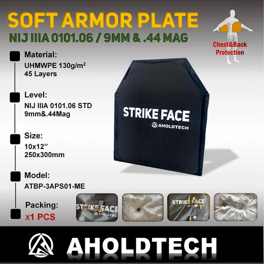 ISO NIJ IIIA 3A Ultra-Light Soft Armor Plate Bulletproof Plate for Self Defense Security Protection