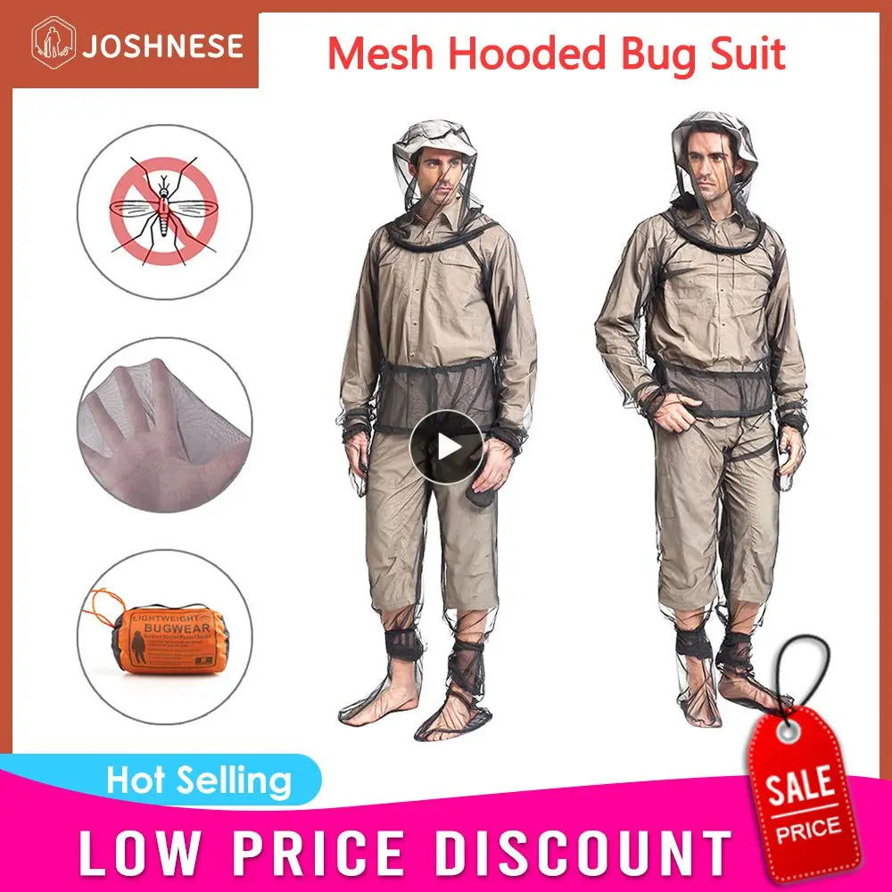 Outdoor Mesh Hooded Bug Suit Anti Mosquito