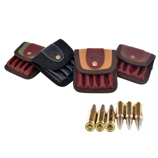 5 Round Leather Ammo Pouch