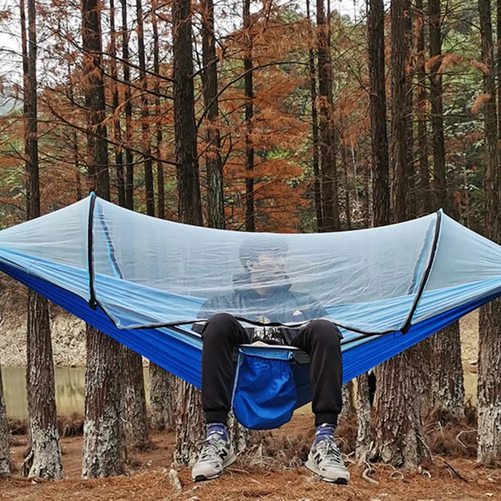1-2 Person Portable Outdoor Camping Hammock w/ Mosquito Net