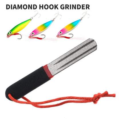 Mini Diamond Sharpening Tool Hook Groove Fishing Accessory