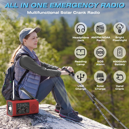 Emergency Solar Hand Crank Multi-Use Radio
