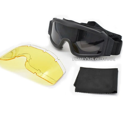 Tactical Goggles with 3 Lens Combat