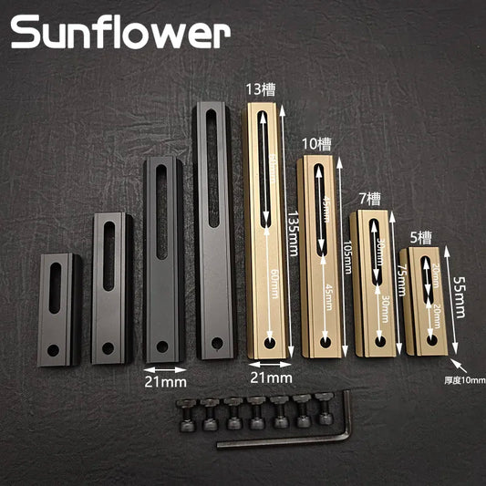 Adjustable hole spacing rails M Lok Key Mod Hunting Accessories