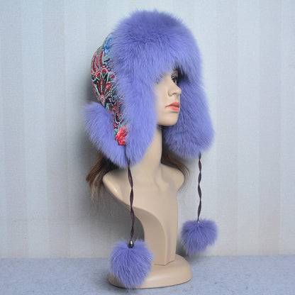 Winter Fur Hat for Women Real