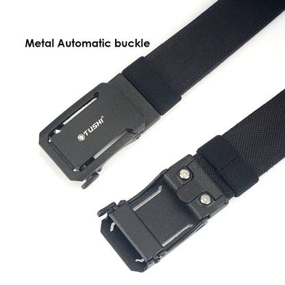 New Military Belt for Men Sturdy Nylon Metal Automatic Buckle