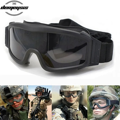 Tactical Goggles with 3 Lens Combat