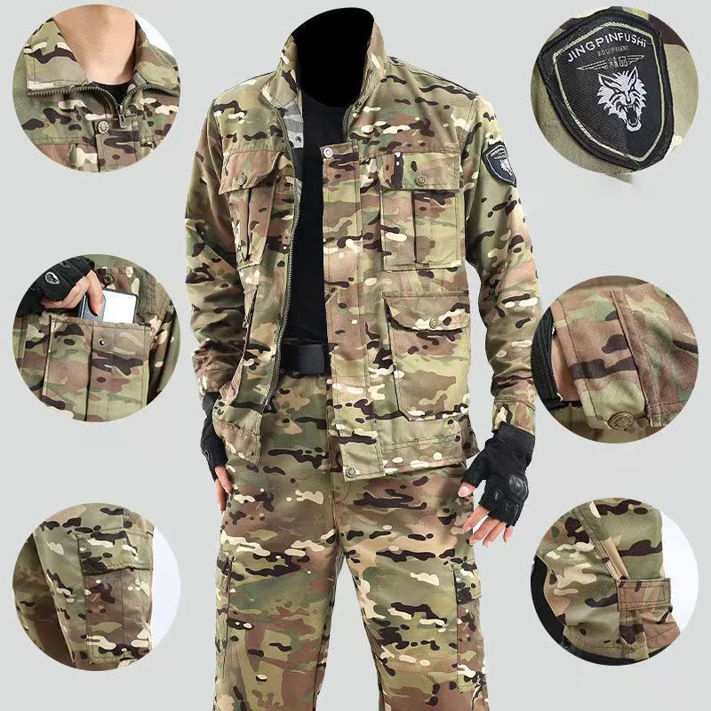 Wear-resistant And Anti Fouling Camouflage Labor Clothing