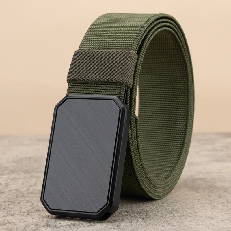 Tactical Men's Canvas Belt Automatic Buckle Army Military